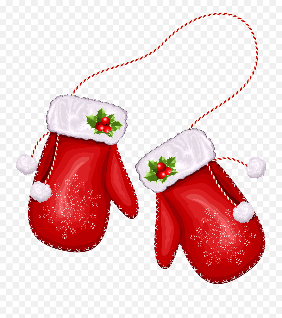 Download Free Glove Transparent Large Gloves Santa Christmas - Christmas Mittens Clipart Png,Icon Gauntlet Gloves