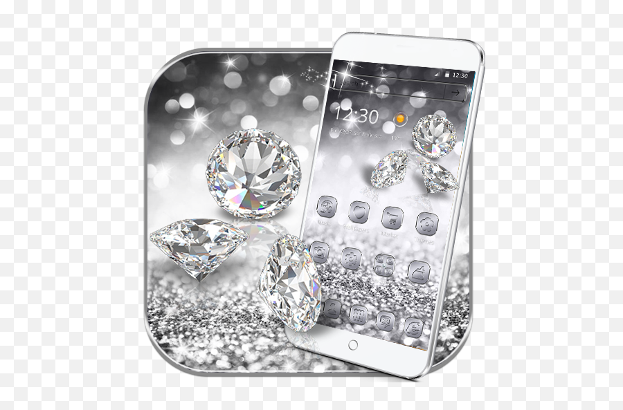 About Silver Diamond Glitter Theme Wallpaper Google Play - Diamond Png,Crystal Icon Sets