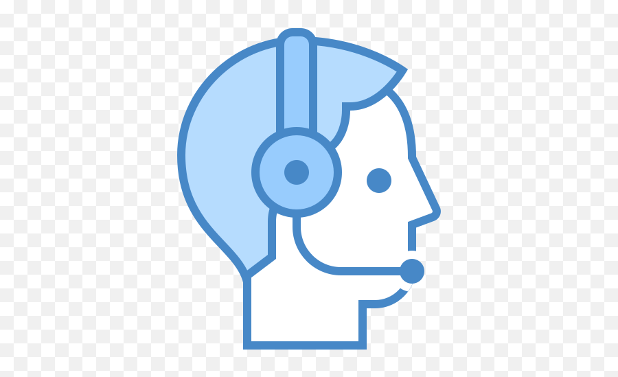 Customer Support Icon In Blue Ui Style - Blue Speech Recognition Icon Png,Customer Support Icon