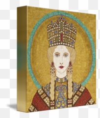 Empress Irene Of Byzantium Fabric Mosaic By Kerri Jones - png