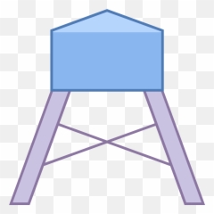 Water Tower With A Big Clipart - Art png