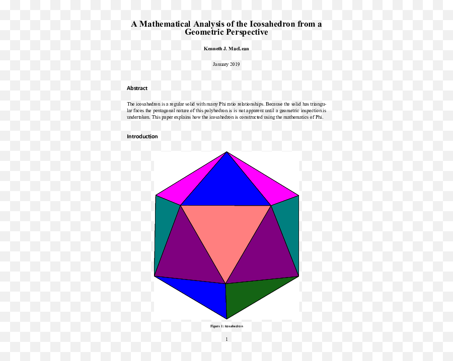 Pdf The Icosahedron Kenneth Maclean - Academiaedu Introduction Of Icosahedron Png,Icosahedron Icon