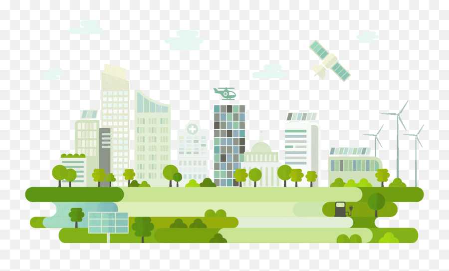 Clean U0026 Sustainable Energy Solutions Ditrolic - Animated Green City Gif Png,Energy Utilities Icon Animated