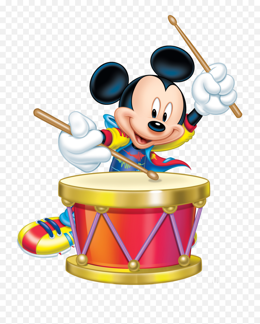 Pin By Kim Heiser - Png Images Mickey Mouse With Drums,Mickey And Minnie Png
