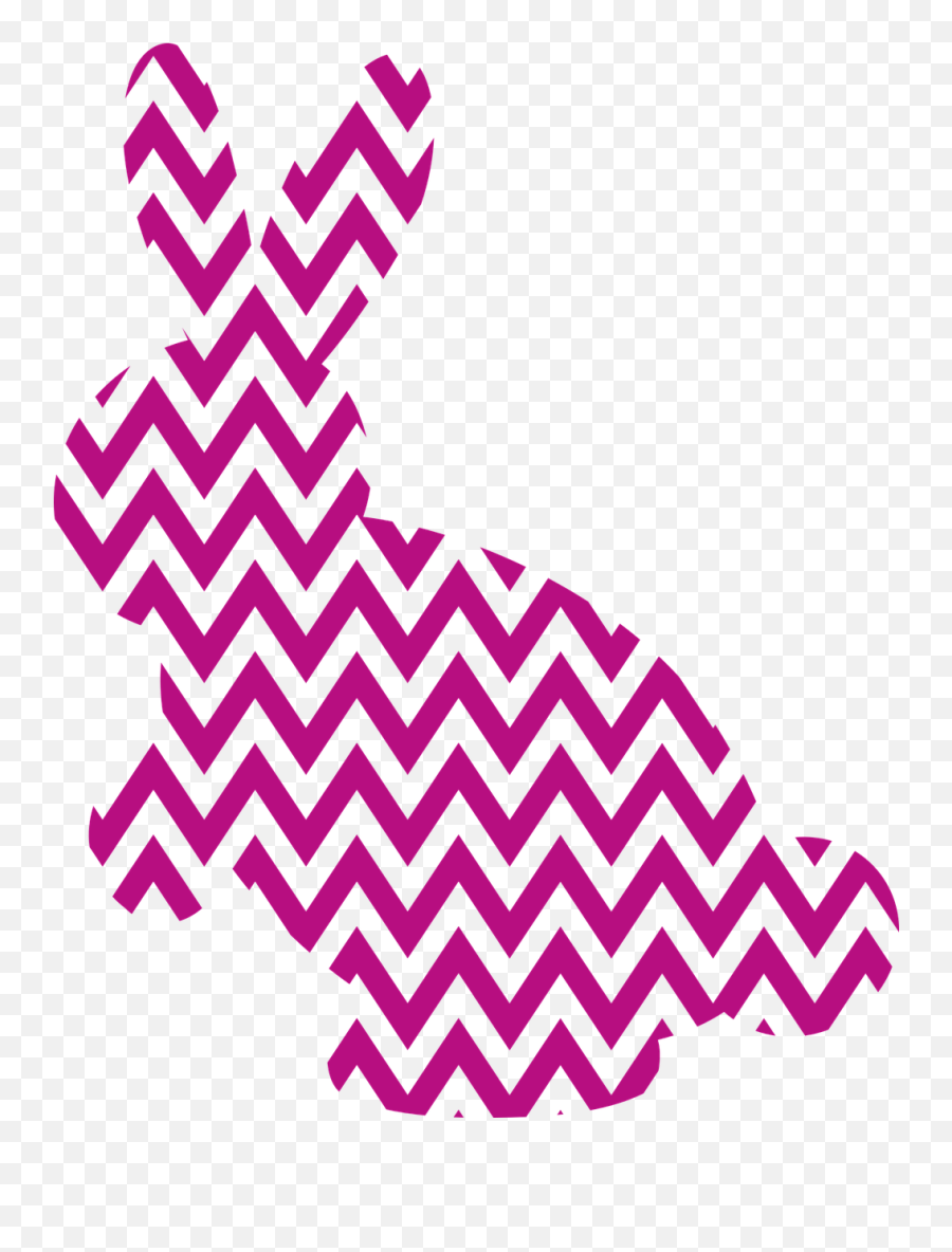 Rabbit Chevron Easter - Teppich Schwarz Weiß Rund Png,Chevron Pattern Png