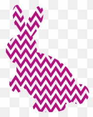 Rabbit Chevron Easter - Teppich Schwarz Weiß Rund png