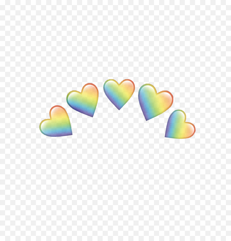 Love Stickers Tumblr Heart Crown - Heart Rainbow Heart Emoji Crown Png,Tumblr Stickers Png
