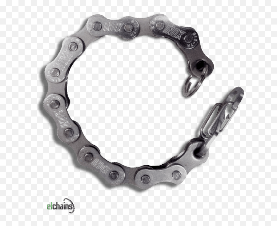 Stainless Steel Bike Chain Bracelet - Bicycle Chain Bracelet Png,Chains Transparent Background