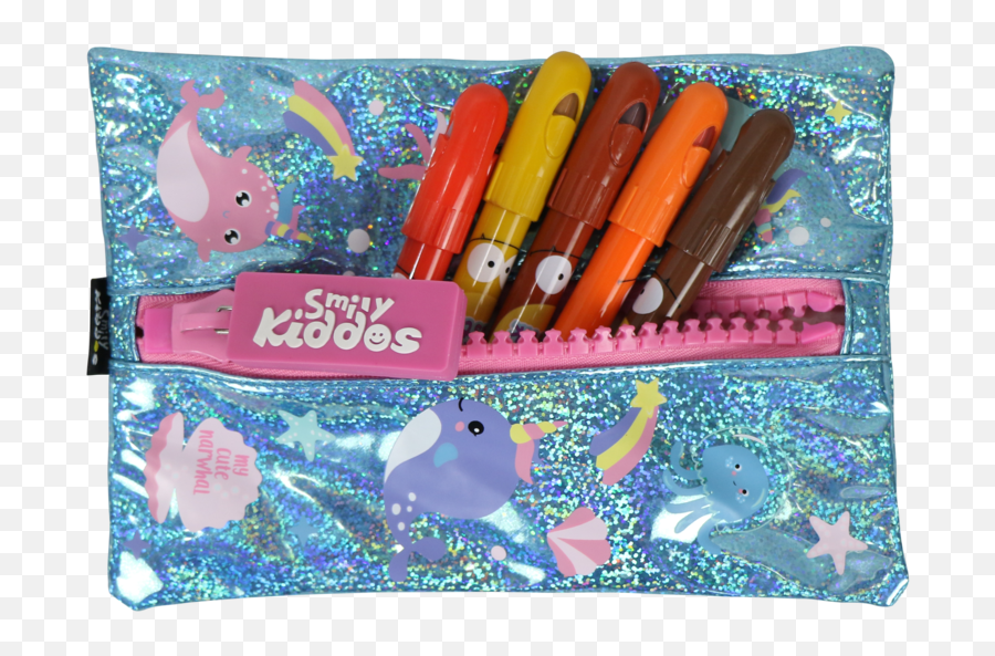 Smily Butterfly Transparent Pencil Pouch Png