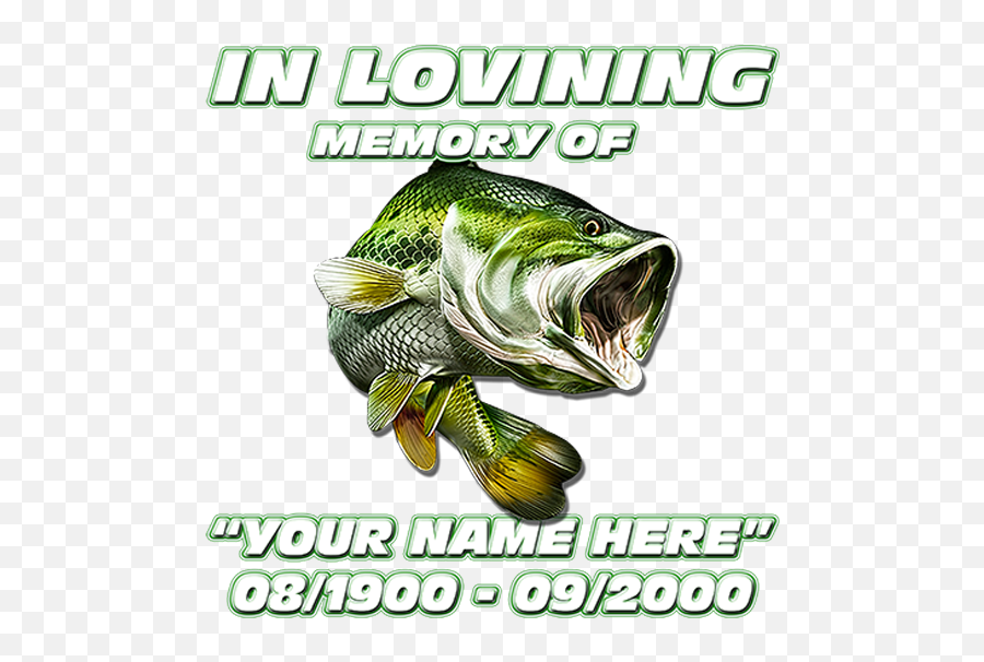 In Loving Memory Fishing Decal - Big Mouth Bass Png,In Loving Memory Png