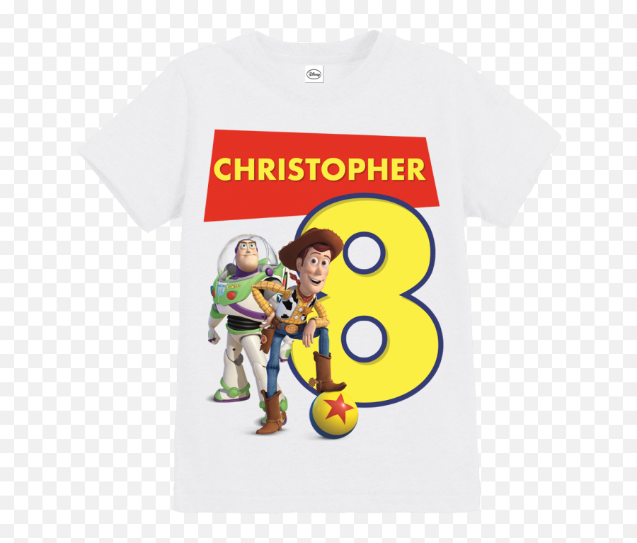 Buzz Ball Personalised Birthday T Shirt - Toy Story 3 Png,Woody And Buzz Png