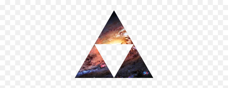 The Legend Of Zelda Galaxy Triforce - Galaxy Triangle Wallpaper Pc Png,Triforce Transparent