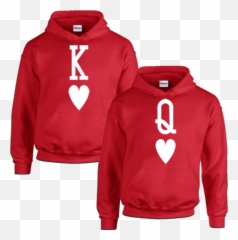 Heavy Hooded Sweatshirt - Red King And Queen Hoodies png