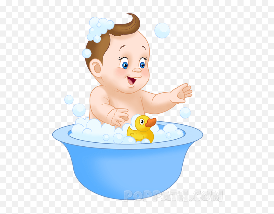 Paint Clipart Tub - Baby Taking A Bath Clipart Png,Bath Png