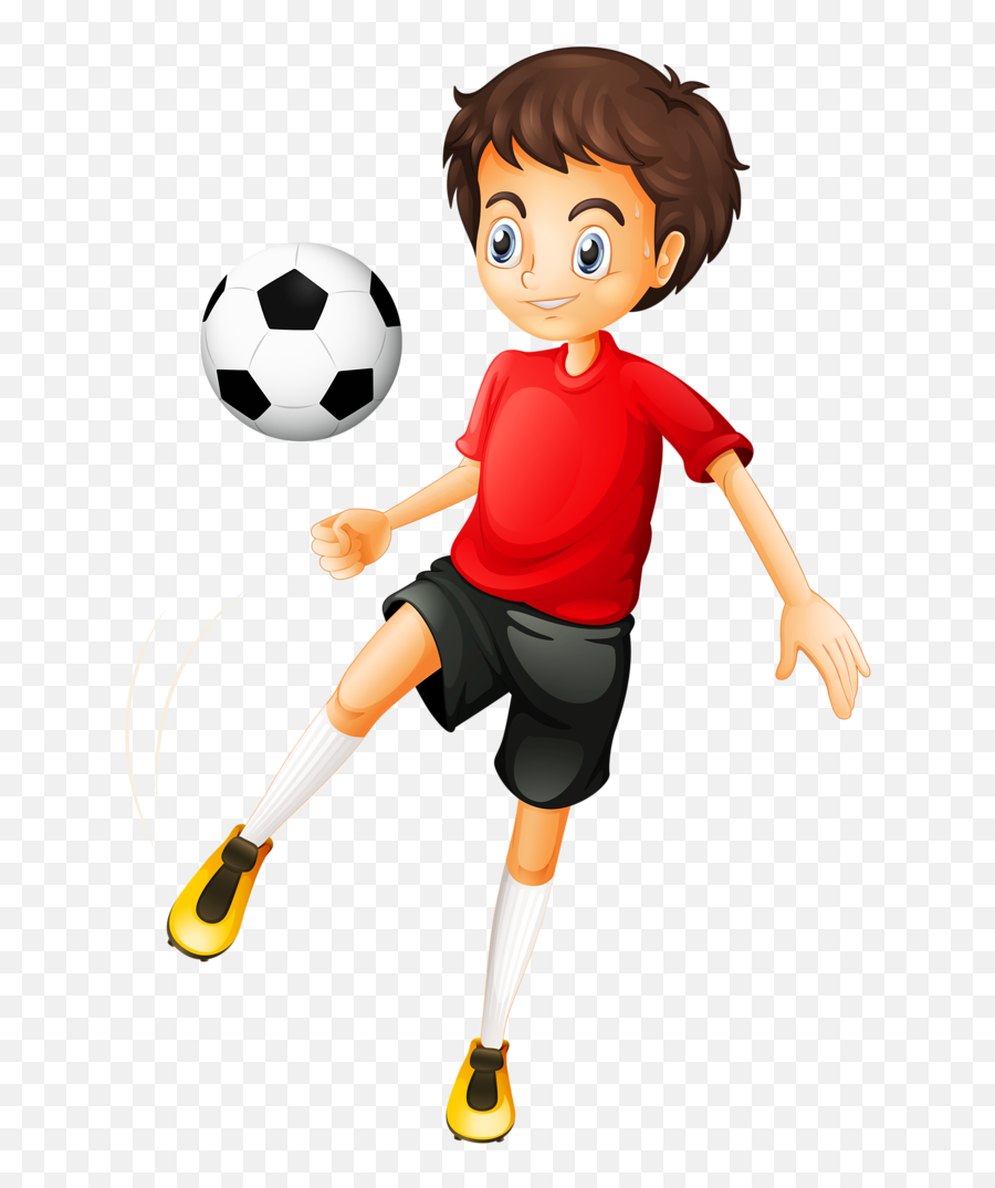 Kid Football Player Cartoon Image H - Boy Playing Soccer Cartoon Png,Soccer Player Png