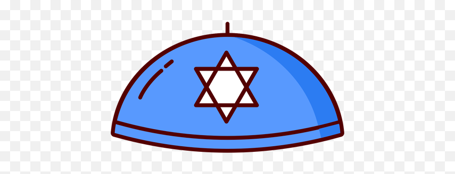 Kippah Jewish Hat Blue Illustration - Transparent Png U0026 Svg Clip Art,Jewish Star Png