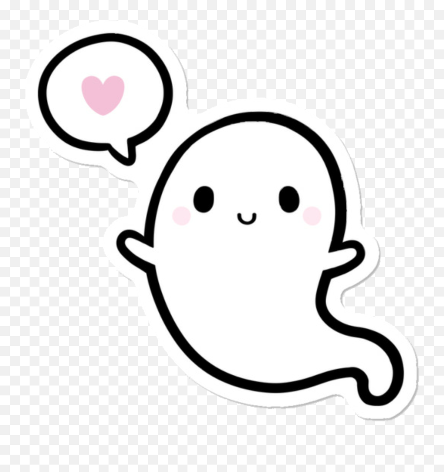 Ghost Halloween Spooky Scary Boo Cute Heart Love Png - Cute Cute Ghost Clipart,Boo Png
