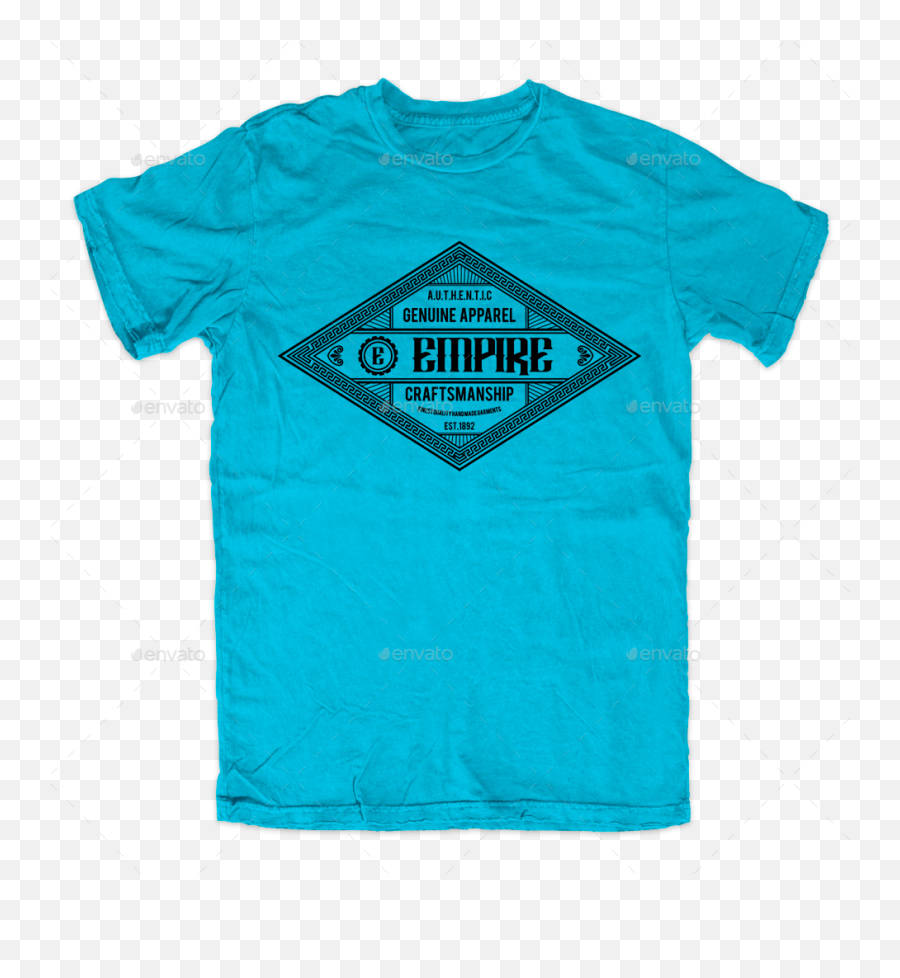 Vintage T - Shirt Template Blue Turquoise T Shirt Template Png,Tshirt Template Png