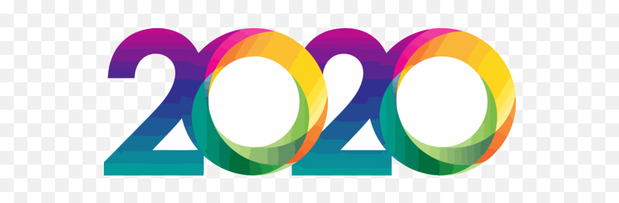 Download New Years 2020 Line Circle Colorfulness For Happy - 2020 Clipart Free Png,Countdown Png