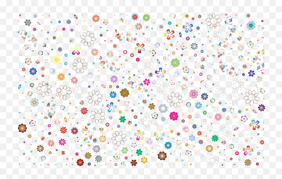 Download Medium Image - Flowers Confetti Png Full Size Png Transparent Flower Pattern Png,Confetti Background Png