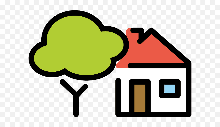 House With Garden Emoji Clipart - House Emoji Png,House Emoji Png