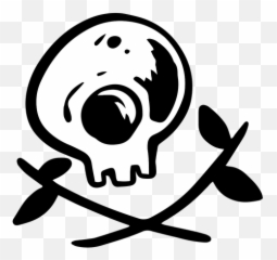 Skull And Leaves Silhouette - Transparent PNG u0026 SVG vector file Automotive Decal