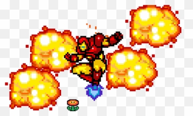 Fire Ember Png - When Iron Man Touches A Fire Flower Iron Pixel Iron Man Logo,Ember Png