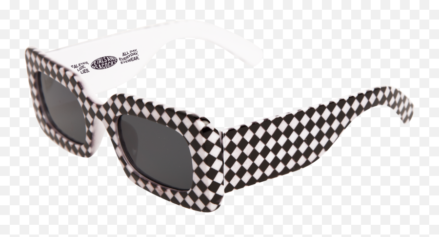 Rhubic Square Sunglasses In Warped Checkered - Textile Png,Square Glasses Png
