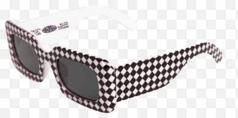 Rhubic Square Sunglasses In Warped Checkered - Textile png