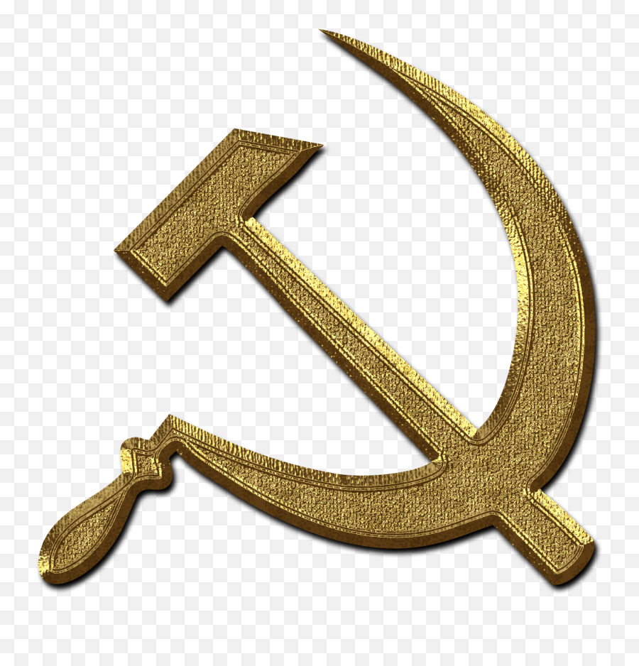 Gold Hammer And Sickle - Gold Hammer And Sickle Png,Sickle And Hammer Png
