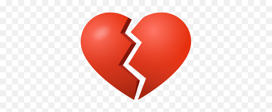 Broken Heart Icon - Red Heart Png,Broken Heart Emoji Transparent