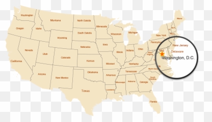 Map Of Washington Dc In United States Us Thempfa - Is png