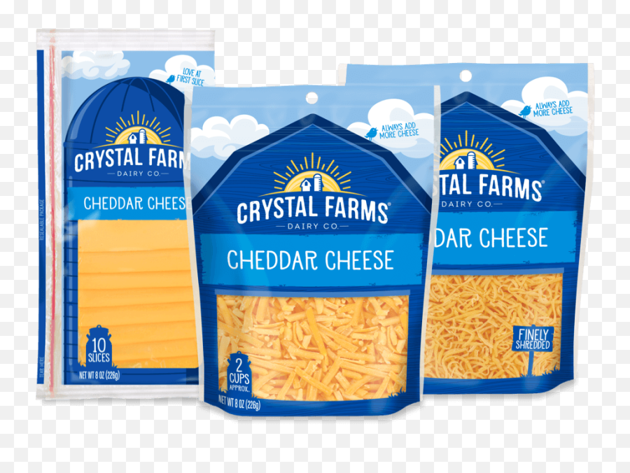Cheddar Cheese From Crystal Farms - Crystal Farms Shredded Cheese Png,Shredded Cheese Png