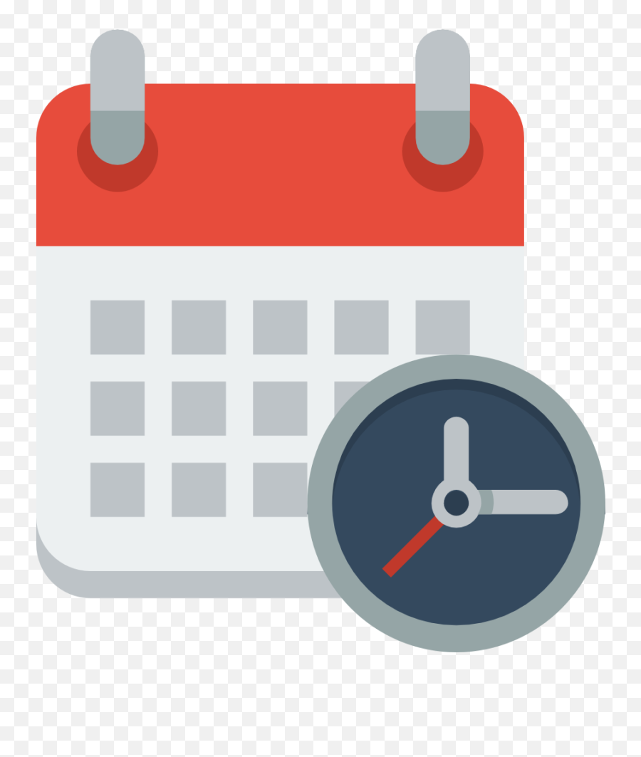 Calendar Clock Icon - Calendar And Time Icon Png,Clock Icon Png