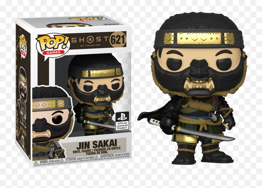 Funko Pop Ghost Of Tsushima - Jin Sakai 621 Pop Games Ghost Of Tsushima Jin Sakai Png,Ghost Of Tsushima Logo