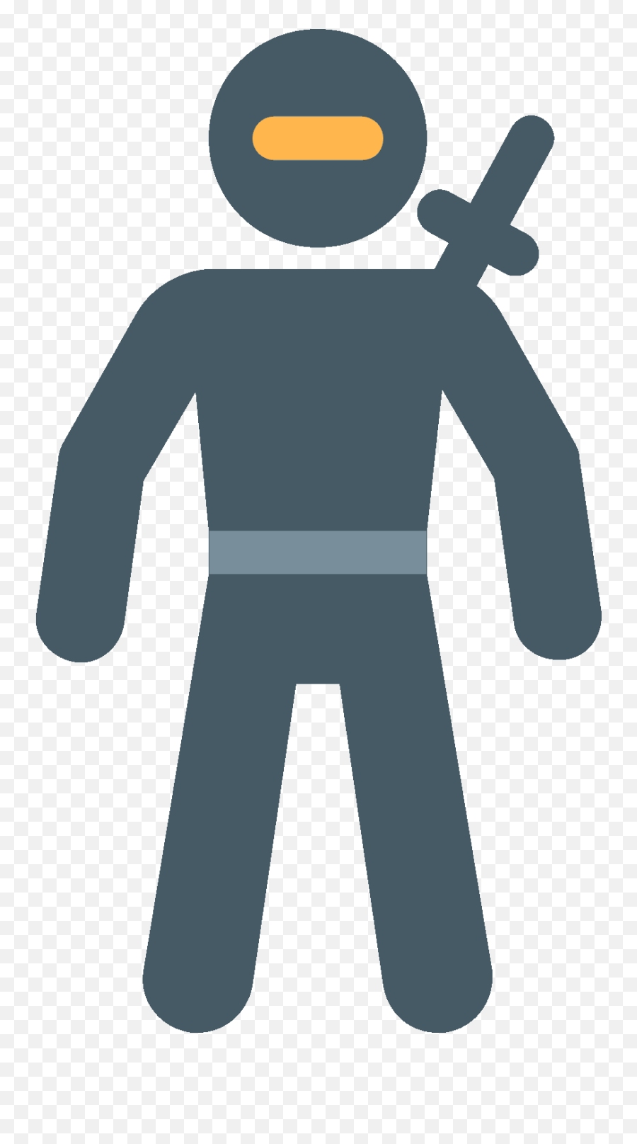 Download This Icon For Ninja Resembles A Man With Sword - Clip Art Png,Sword Icon Png