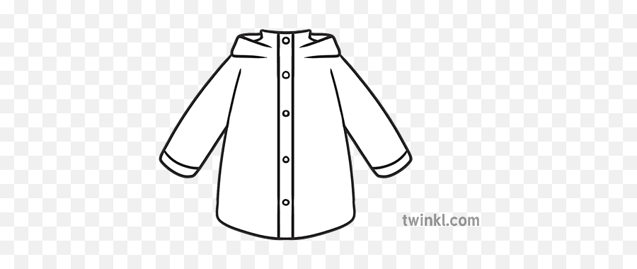 Girls Raincoat Dress Up Open Eyes Ks1 Black And White Rgb - Long Sleeve Png,Raincoat Icon