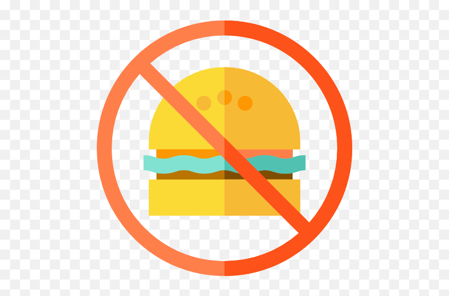No Fast Food - Free Food Icons Transparent Background Red Circle Cross Png,Food Icon Images