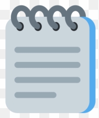 Spiral Notepad Emoji Meaning With Pictures From A To Z - png