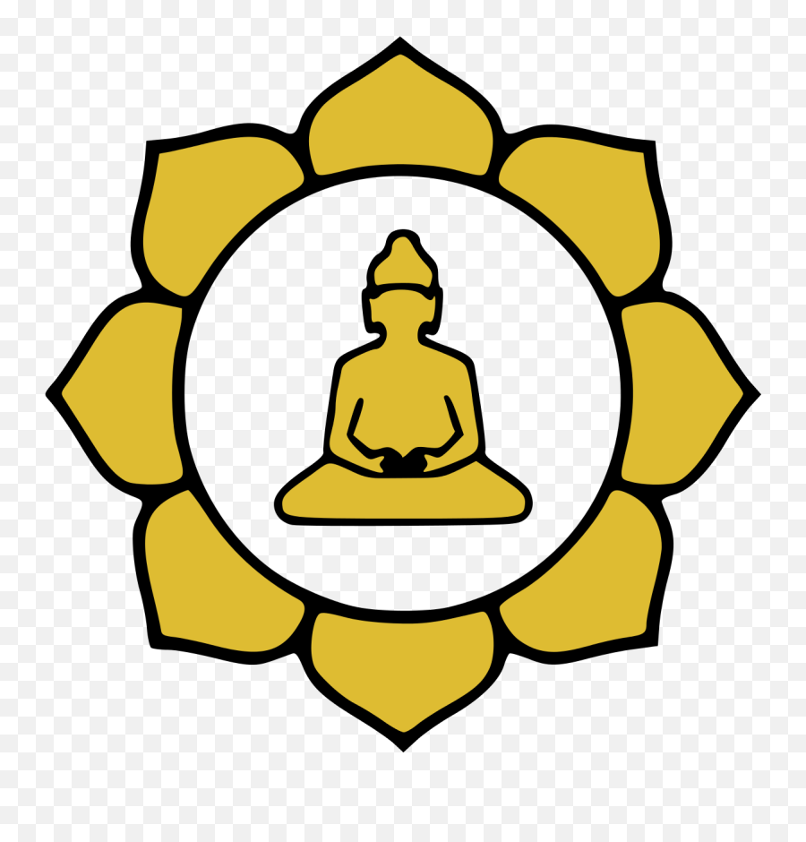Filebuddha - Flowercolor Fill Color D2d200svg Wikimedia Lotus Mahayana Buddhism Symbol Png,Meditating Icon