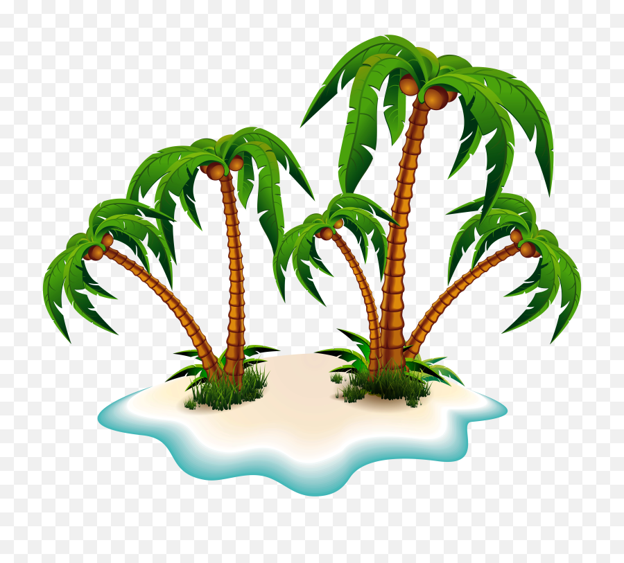 Palm Tree Png Clipart Image - Coconut Tree Clip Art,Palm Tree Clipart Png