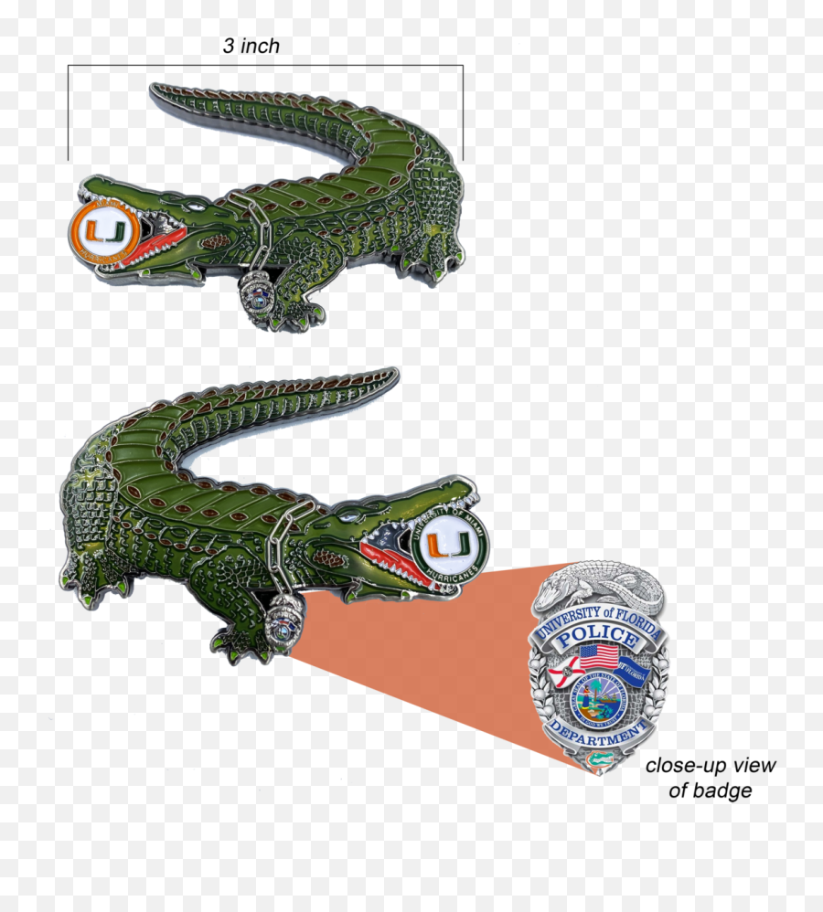Florida Gators Challenge Coin Police Badge K9 Um Hurricanes University Of Miami Canes - Miami Hurricanes Football Png,Florida Gators Png