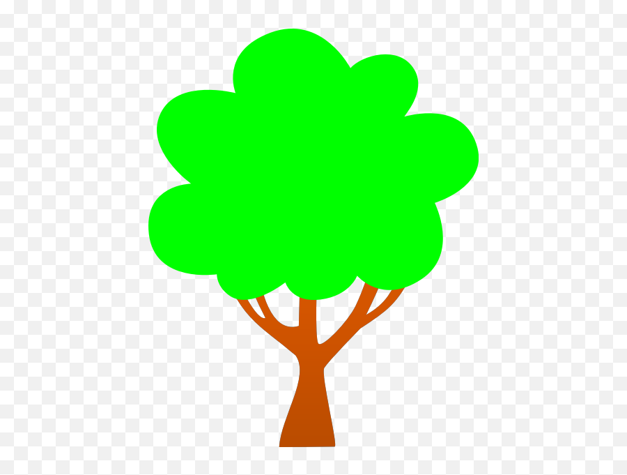 Simple Tree Cartoon Clip Art Free Svg - Cartoon Simple Tree Png,Simple Tree Png