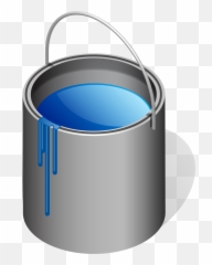Clipart Of Paint Tin And Blue Can - Paint Can Png,Paint Can Png