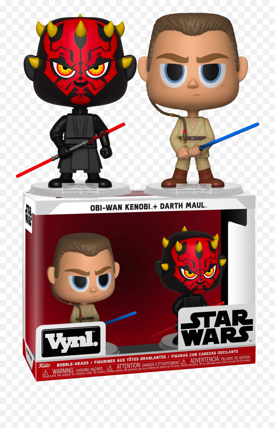 Star Wars Darth Maul And Obi - Wan Kenobi Vynl Vinyl Figure Funko Vynl Obi Wan Maul Png,Darth Maul Png