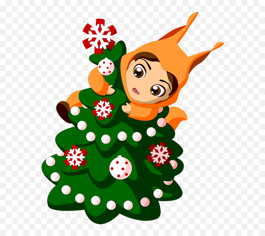 Cartoon Christmas Tree Png - Christmas Tree Carnival Costume Vianoné Obrázky Pre Deti,Squirrel Transparent Background