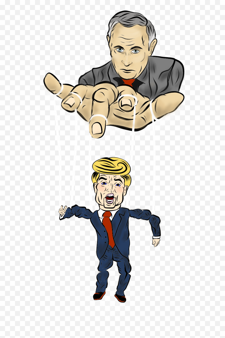 Putin Controlling Trump Puppet Master - Cartoon Png,Putin Face Png