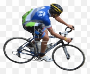 Man Cycling - Aerial View Cyclist Png