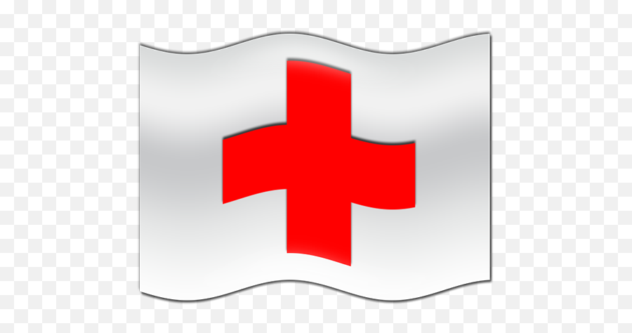 Wavy Red Cross Flag Clipart Image - Bandera De Cruz Roja Png,Red Cross Logo Png