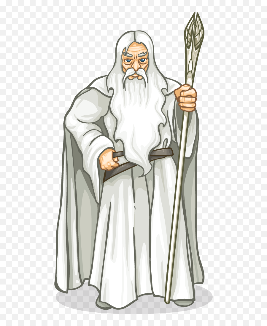 White wizard. Старик клипарт PNG.